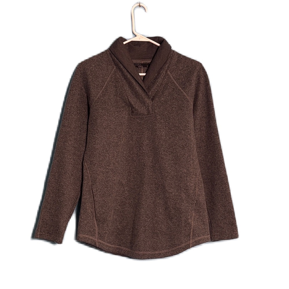 Prana Ziller Grey Cowl Neck Wool
Blend Sweater Size S